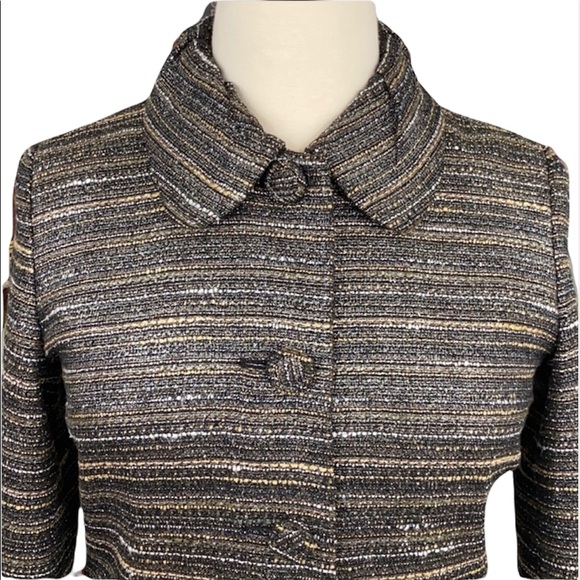 Chico’s Brown Foiled Tweed Jacket - Picture 3 of 15